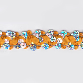 2 cm széles elasztikus flitterbortni - YELLOW